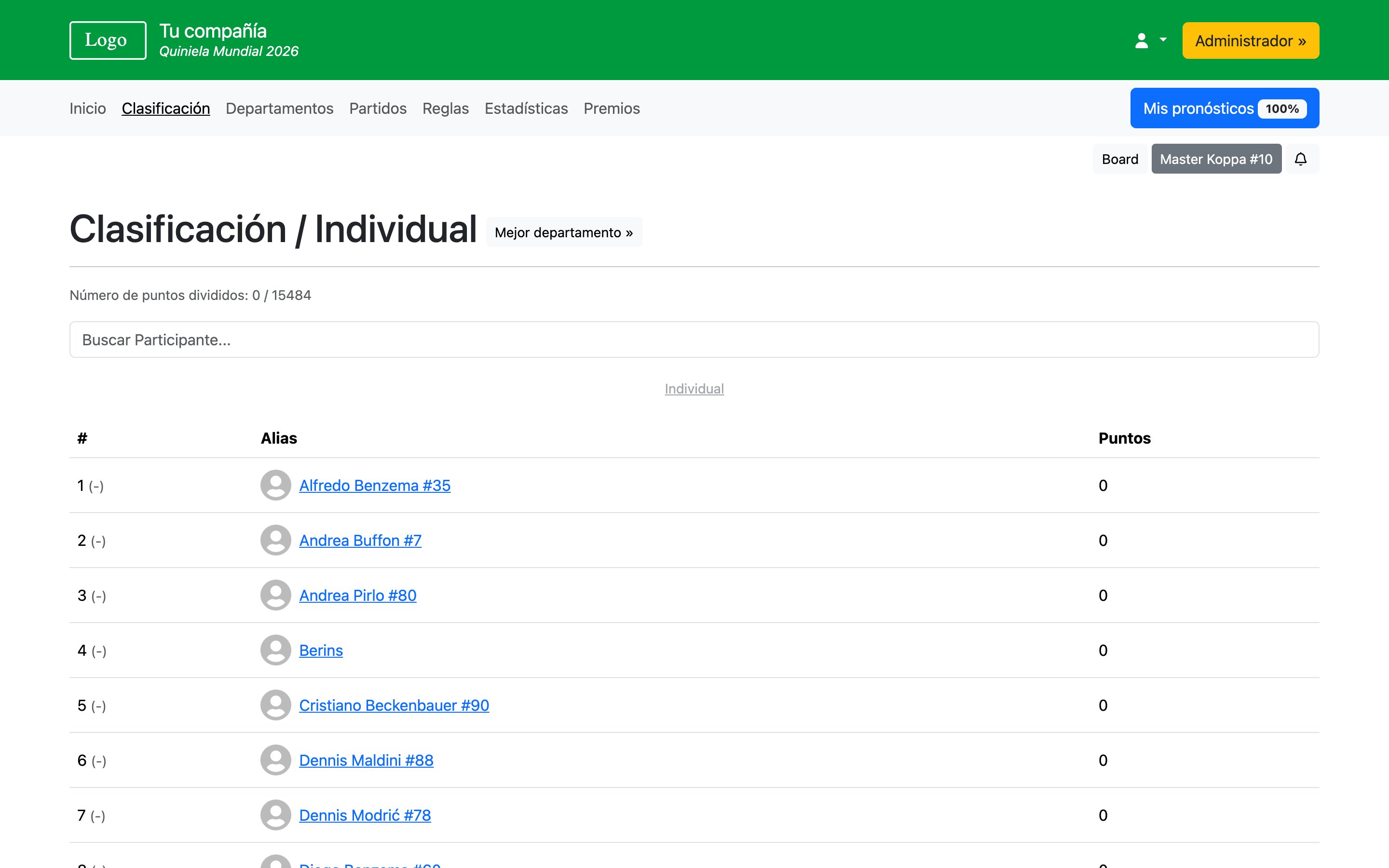Quiniela Mundial 2026 - Copa Mundial 2026