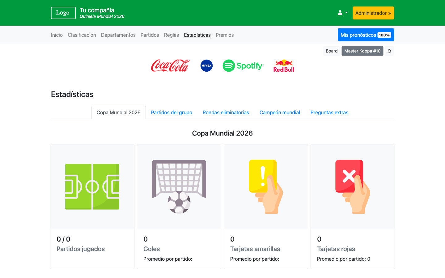 Quiniela Mundial 2026 - Copa Mundial 2026